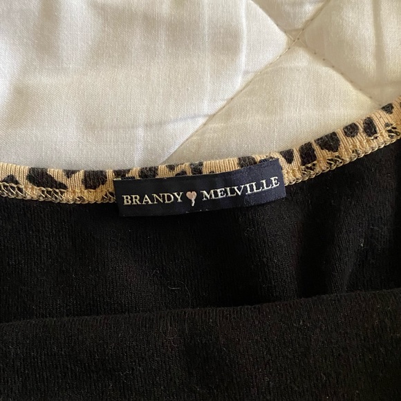 brandy melville black cheetah tank top - Picture 2 of 2